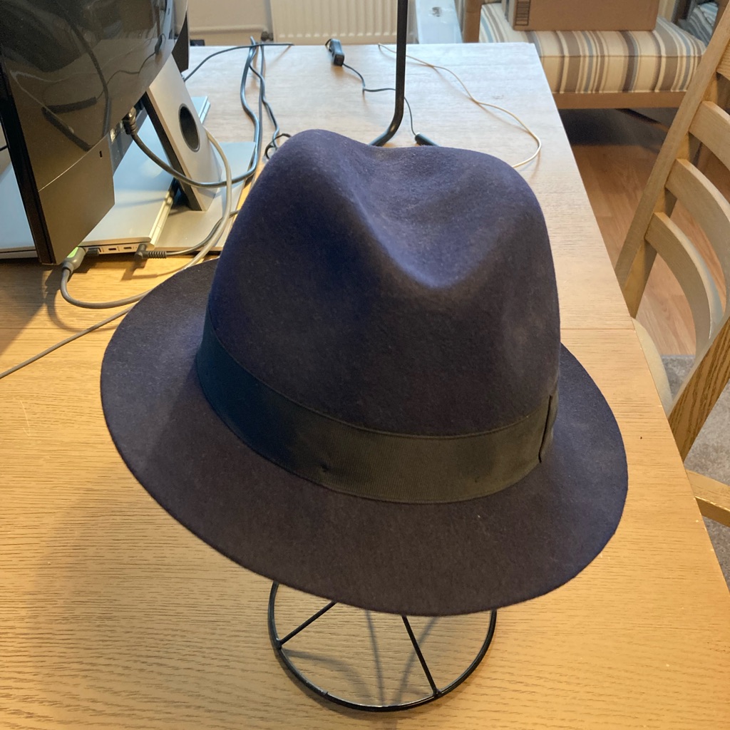 Borsalino Felt Trilby In Blueberry. 59